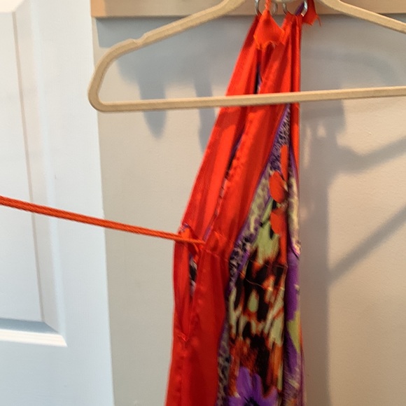 Silky material summer dress - Picture 2 of 5